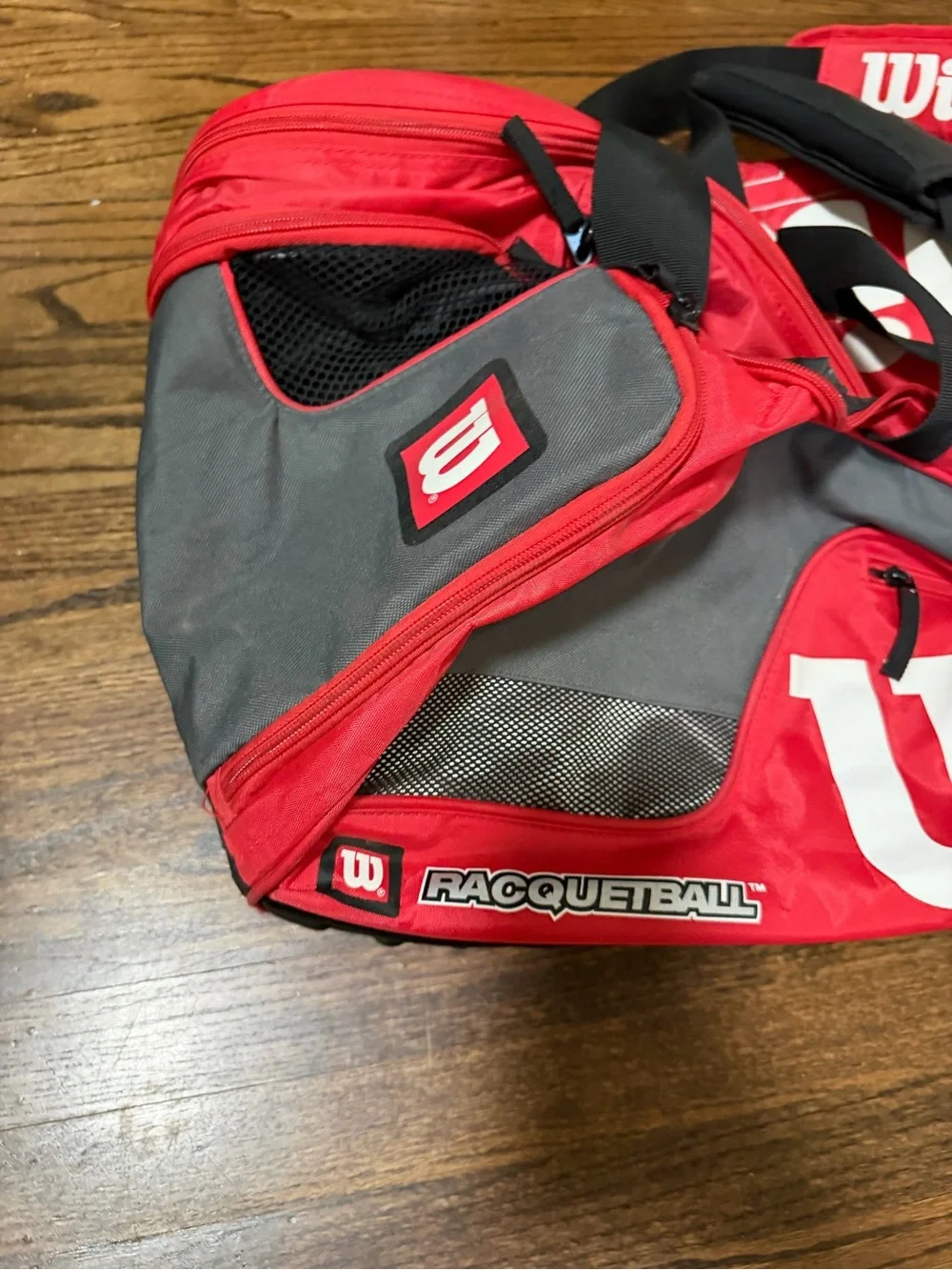 Wilson Red and Gray Duffel Tennis Bag